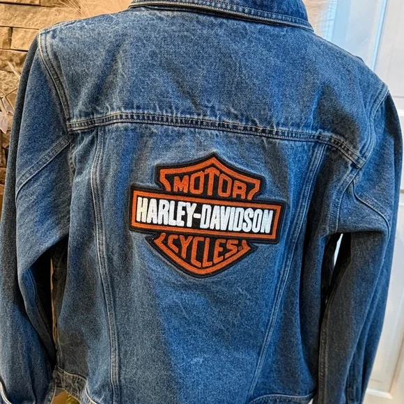 Harley-Davidson bar & shield Denim Womens Jacket nwot - Picture 4 of 11